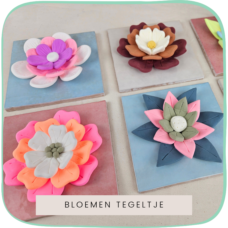 Made by You workshop Kreadoe Bloemen tegeltje
